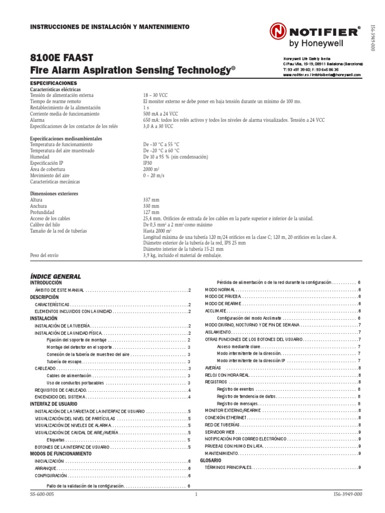 I563949000 Es Notifier Faast PDF Software Relé