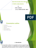 The Impact of Compensation On Employees Performance (In Case of Commercial Bank of Ethiopia Jimma Branch)