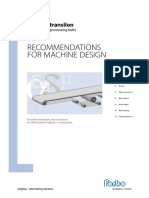 Recommendations For Machine Design: Siegling Transilon