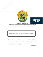 Pensum Diplomado en Investigacion Policial - Sargentos Segundos