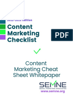 Content Marketing Checklist - Cheat Sheet Whitepaper (2022-2023 Edition