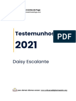 Testemunhos Daisy Escalante 2021 - Sonhos e Visões - Dom de Profecia