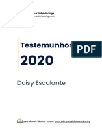 Testemunhos Daisy Escalante 2020 - Sonhos e Visões - Dom de Profecia