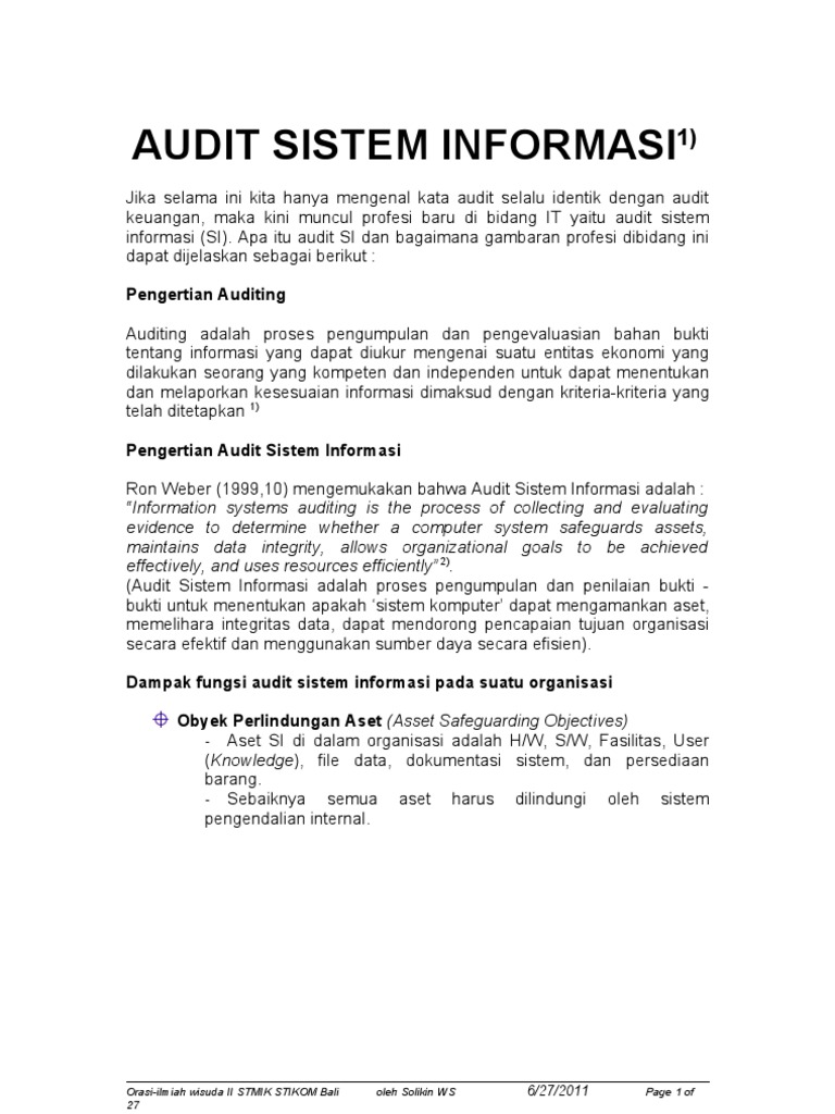 Audit Sistem Informasi