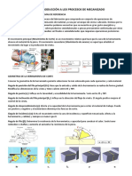 Introducción al mecanizado: movimientos, geometría de herramientas y formación de virutas