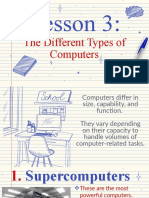 Computer 1stQ Lesson 3 - The Different Types of Computers