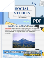 Social Studies 1stQ Lesson 5 - Landforms and Waterforms in One's Community