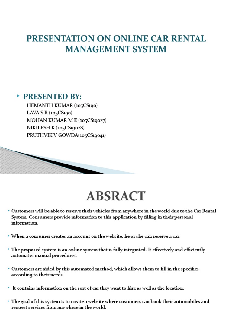 Online Car Rental Management System | PDF | Login | World Wide Web