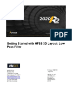 HFSS 3D Layout Low Pass Filter
