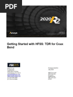 HFSS TDR For Coax Bend