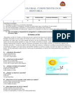 Prueba Global Coeficiente Dos de Historia 3° Basicos 2022