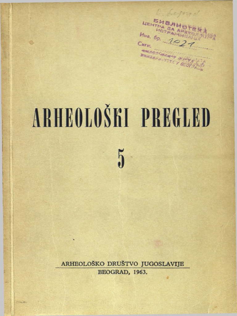 Arheoloski Pregled 5 1963 | PDF
