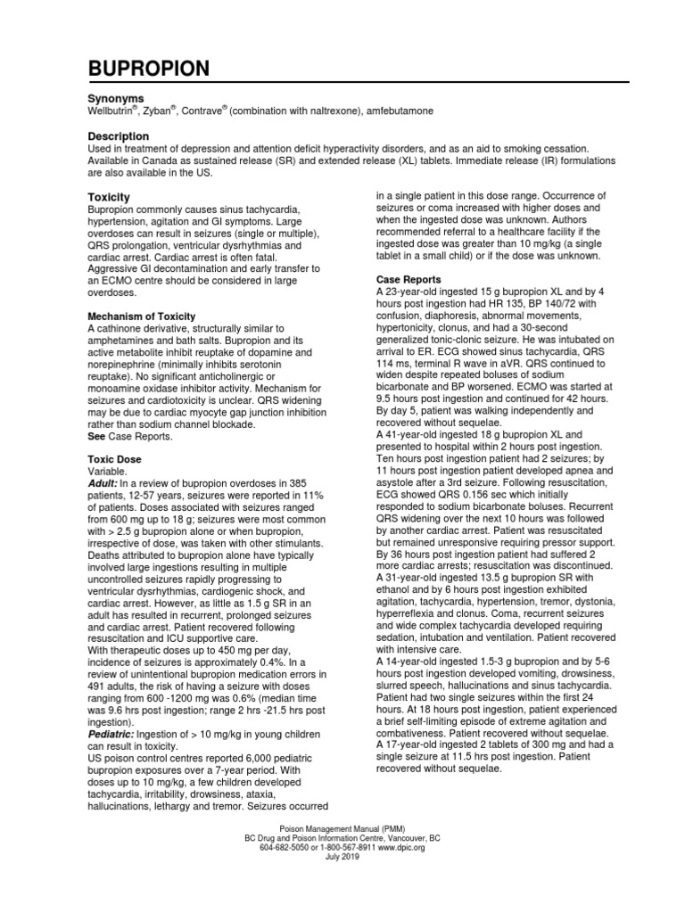 Bupropion | PDF | Clinical Medicine | Medical Specialties
