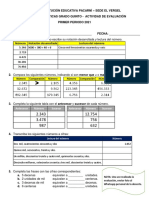 1P - Evaluación 1 Periodo - Matemáticas - Grado 5