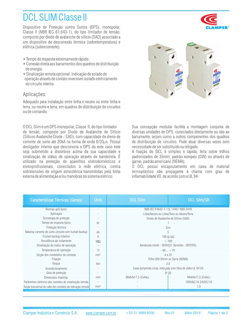 Clamper DCL Slim | PDF | Diodo | Eletricidade