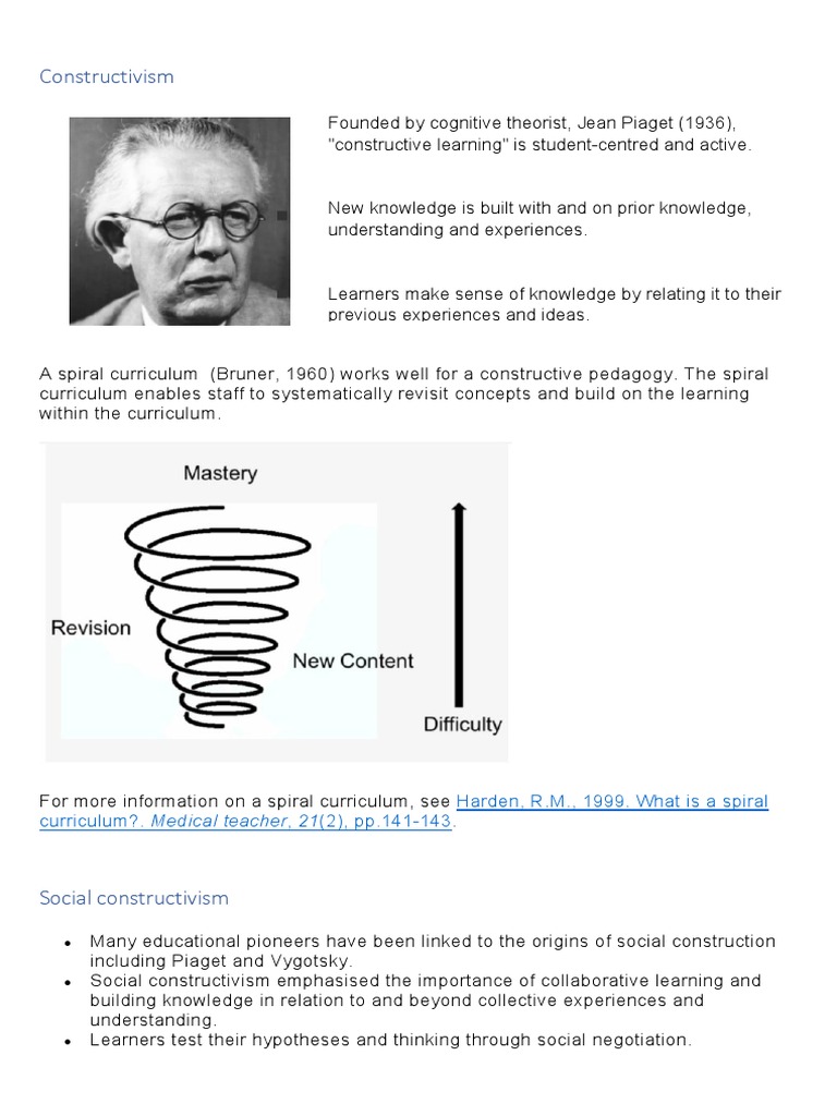 Scaffolding in Social Constructivism | PDF | Constructivism (Philosophy ...