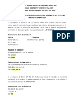 Ciclo de efectivo, rotación y mínimo de operación en 4 empresas