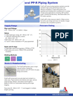 Pipe and Fittings Valves: Pressure Rating Supply Range Pressure Rating