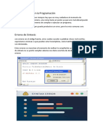 Tipos de Errores en La Programación