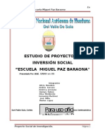 Informe Final de Proyecto Social - Proyecto Escuela Paz Barahona