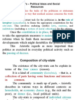 Constitution Is in Place To Maintain It: Aristotle's - Political Ideas and Social Resources