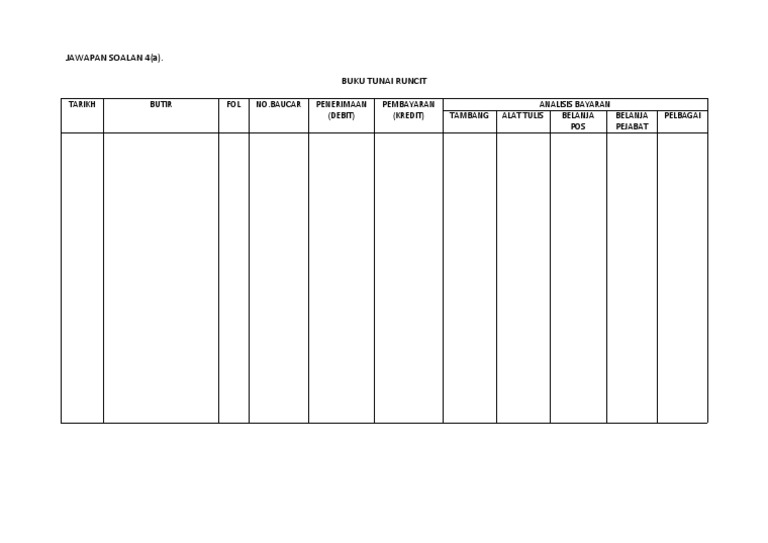 Buku Tunai Runcit | PDF