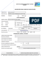 Formulario de Inscripcion