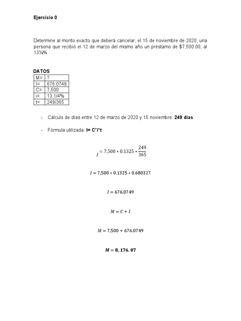 Guia de Ejercicios Matematica Financiera PDF | PDF | Dinero | Servicios ...