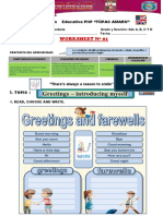 2do Grado Ingles - ACTIVIDAD 01 - 2022 I BIM