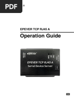 Operation Guide: Epever TCP Rj45 A