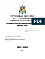 Modelo Circumplejo de Olson en Adolescentes Tardíos