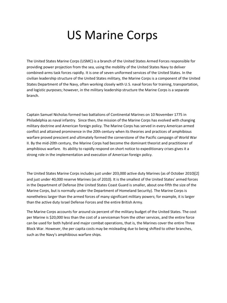 US Marine Corps | PDF | History