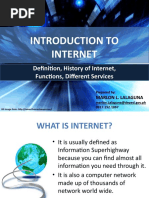 Introduction To Internet: Definition, History of Internet, Functions, Different Services