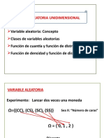 Variable aleatoria unidimensional: conceptos clave