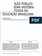 A Instrução Pública e A Primeira História Sistematizada Da Educação Brasileira.