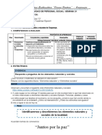 Sesión Personal Social - Semana 21