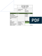 Salary Slip: Description Earnings