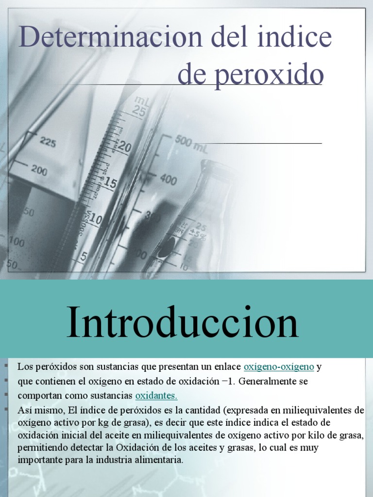Índice de Peróxidos en Aceites y Grasas | PDF | Peróxido | Petróleo