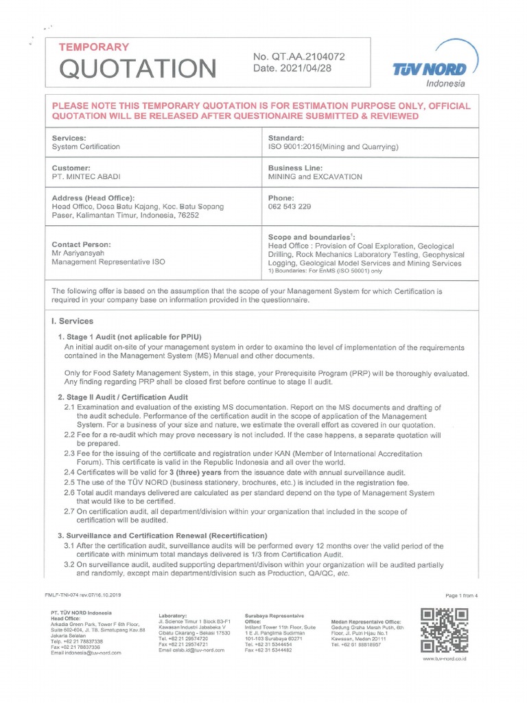 Tuv Nord-0001 | PDF