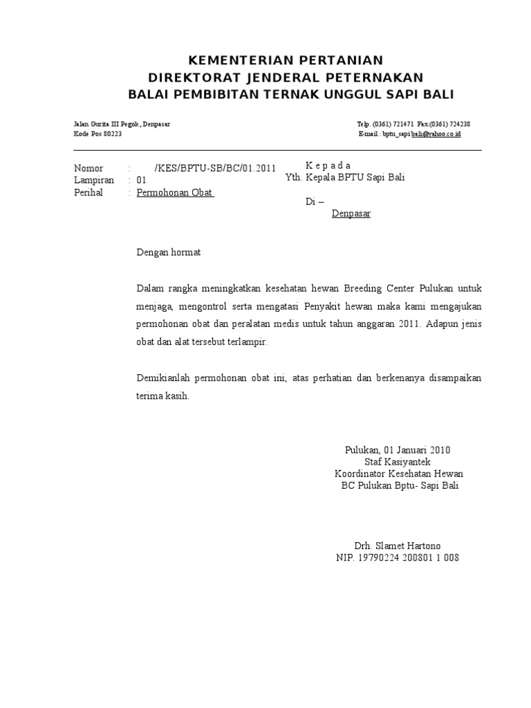 Pengusulan Obat Januari 2011