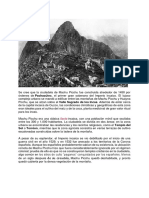 Historia de Machupicchu