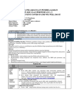 Rencana Pelaksanaan Pembelajaran (RPP) KD 3.2-4.2 PERTEMUAN 1, 2 We Can Prevent Covid-19 and We Will Do It