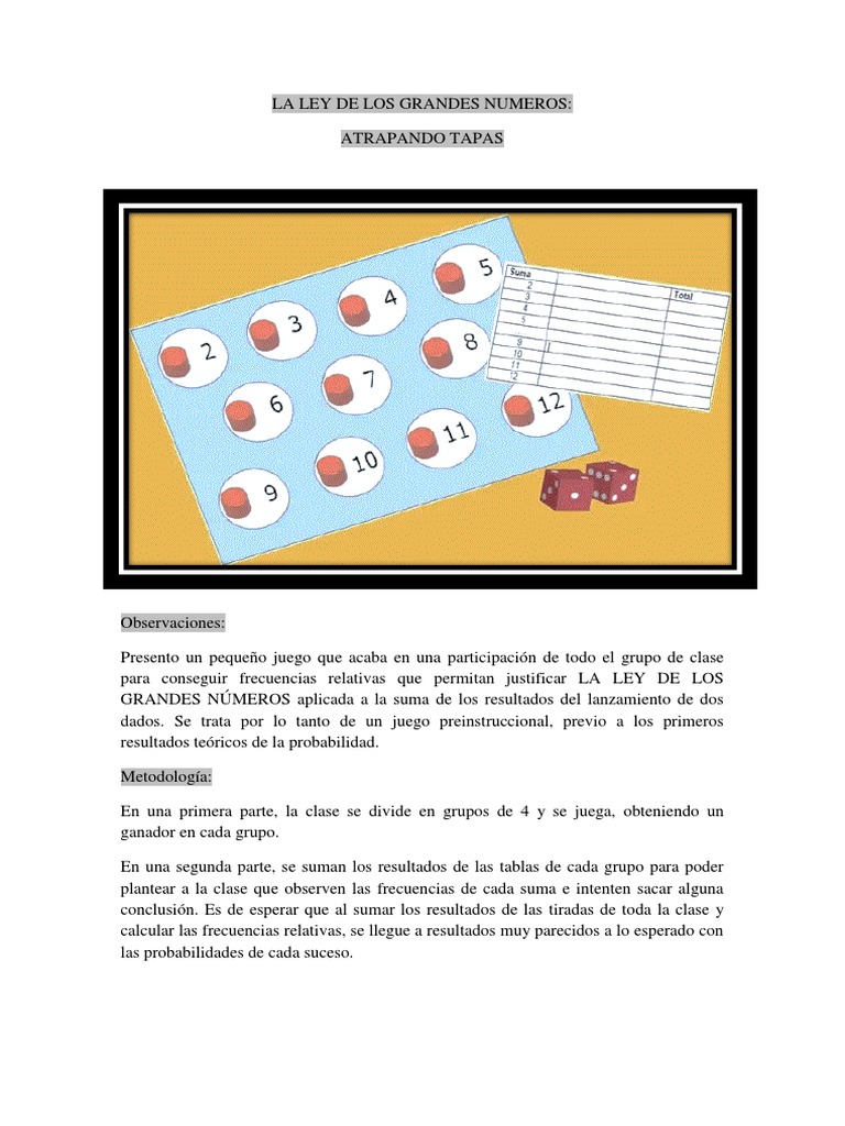 La Ley de Los Grandes Numeros PDF Probabilidad