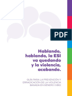 Guía - Hablando, Hablando, La ESI Va Quedando y La Violencia, Acabando