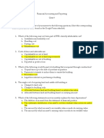 Financial Accounting and Reporting - QUIZ 6