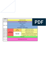 Timetable Final Monday