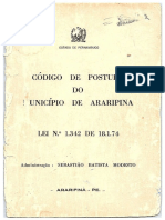 Lei #1.342.1974 - Codigo de Postura Do Municipio de Araripina 2022