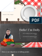Introduction To Cookery: Prepared By" Dolly A. Paraguas