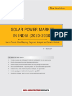 Report Solar Power Market in India2020