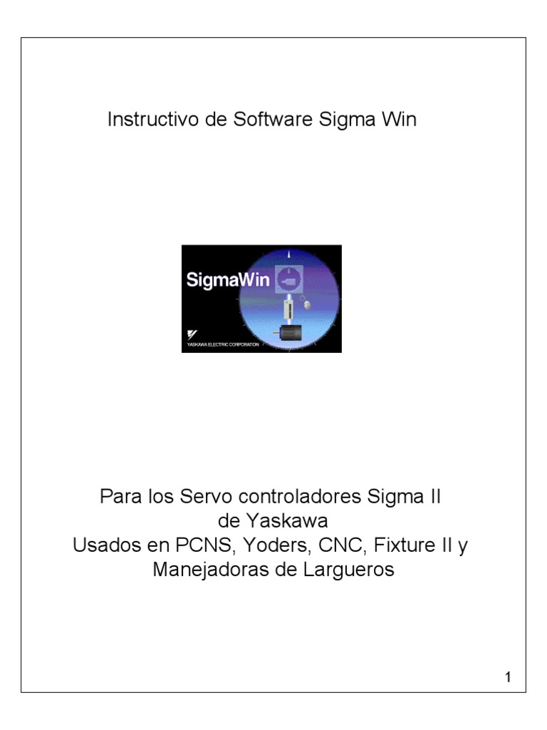 Instructivo Sigma Win para Servomotores | PDF | Ingeniería Informática ...